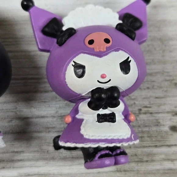 Sanrio My Melody Kuromi Charm Set Kawaii Lolita Goth Keychain Pendant - Picture 3 of 10